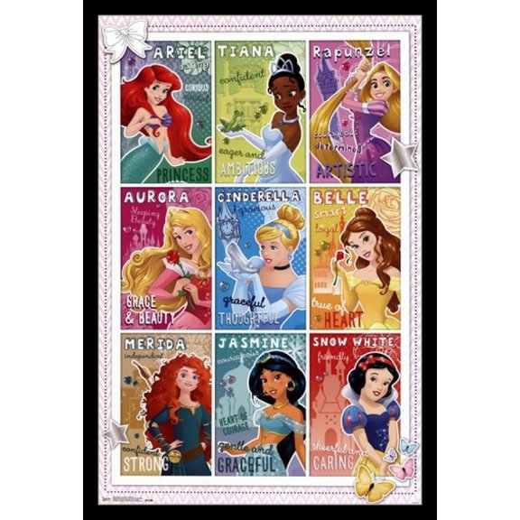 Disney Princess - Grid 2014 Laminated & Framed Poster Print (24 x 36)