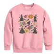 thumbnail image 1 of Disney - Princess Group Flowers Boys' Graphic Long Sleeve Fleece Sweatshirt, 1 of 3