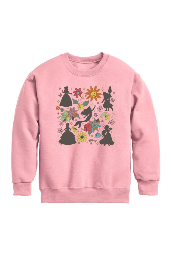- Princess Group Flowers - Youth Boys Crew Fleece Sweatshirt