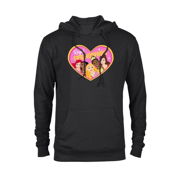 Disney Princess Group Heart Pink - Pullover Hoodie for Adults – Customized-Black