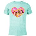 thumbnail image 1 of Disney Princess Group Heart Pink - Short Sleeve Blended T-Shirt for Adults – Customized-Ocean Blue, 1 of 5