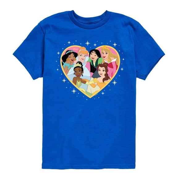 Disney - Princess Group Heart - Toddler And Youth Short Sleeve Graphic T-Shirt
