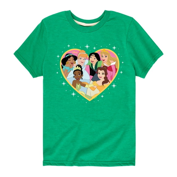 Disney - Princess Group Heart - Toddler And Youth Short Sleeve Graphic T-Shirt