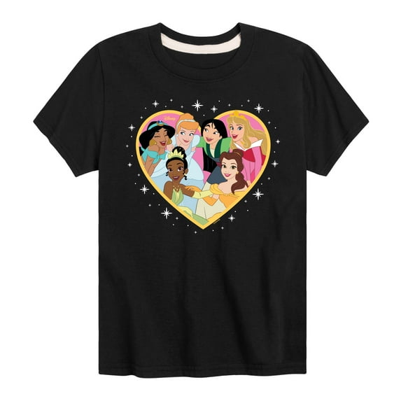 Disney - Princess Group Heart - Toddler And Youth Short Sleeve Graphic T-Shirt