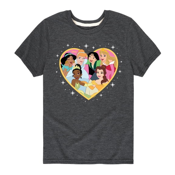 Disney - Princess Group Heart - Toddler And Youth Short Sleeve Graphic T-Shirt