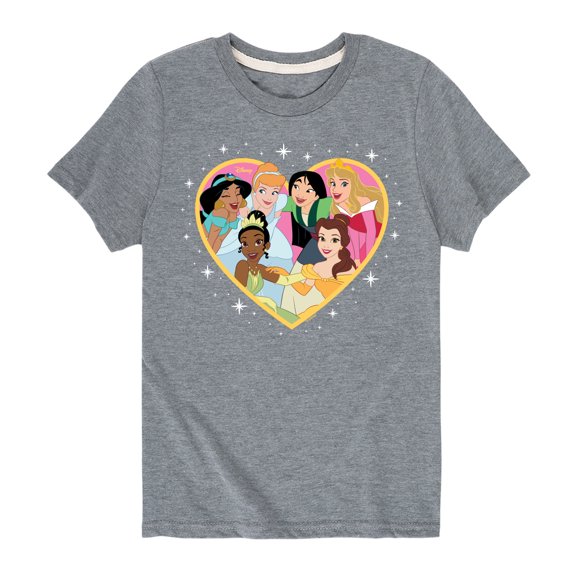 Disney - Princess Group Heart - Toddler And Youth Short Sleeve Graphic T-Shirt