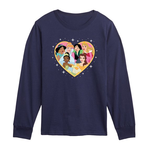 Disney - Princess Group Heart - Toddler Boys Long Sleeve Graphic T ...