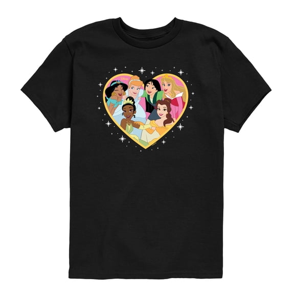 Disney - Princess Group Heart - Toddler Boys Short Sleeve Graphic T-Shirt