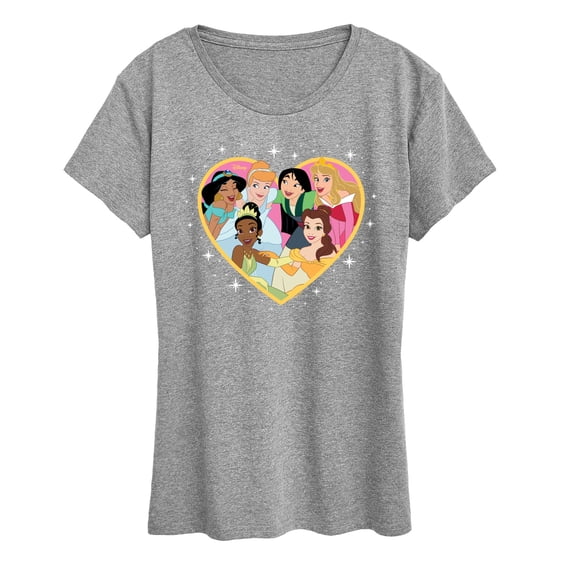 Disney Princess - Group Heart Short Sleeve Graphic T-Shirt