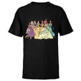 thumbnail image 1 of Disney Princess Group Pencil Sketch - Short Sleeve T-Shirt for Kids - Customized-Black, 1 of 5