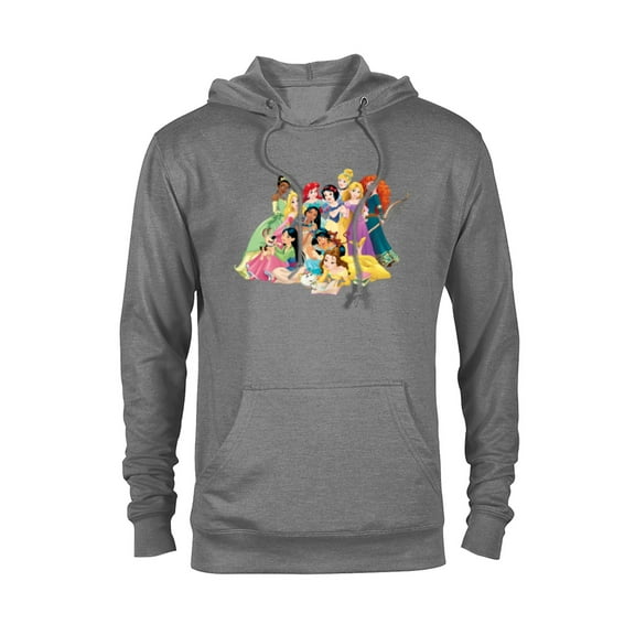 Disney Princess Group Photo - Pullover Hoodie for Adults- Customized-Graphite Heather