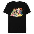 thumbnail image 1 of Disney Princess Group Photo - Short Sleeve Blended T-Shirt for Adults- Customized-Black, 1 of 5