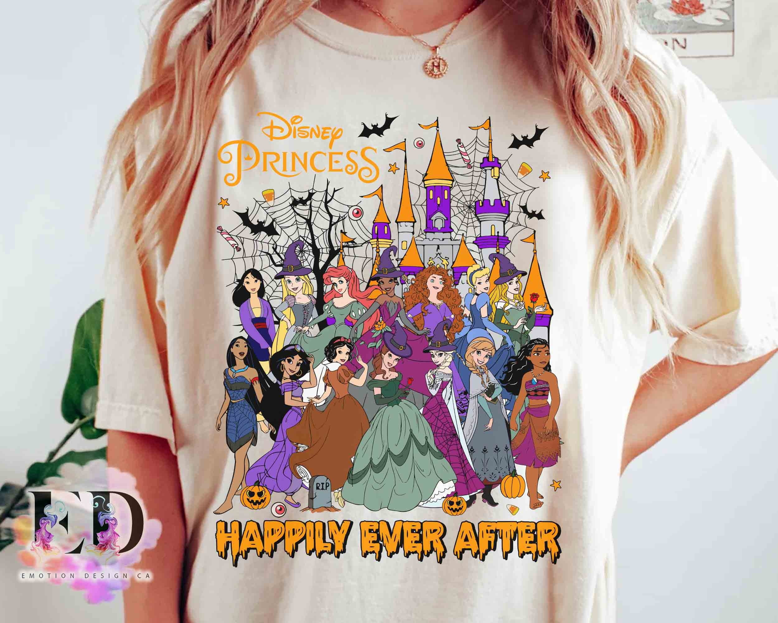 Disney Princess Happily Ever After Halloween Tshirt, Disney Castle