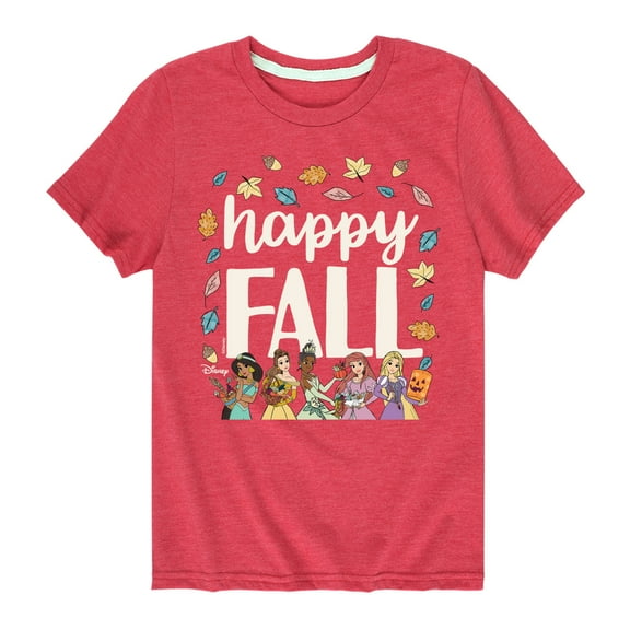 Disney Princess - Happy Fall - Toddler And Youth Short Sleeve Graphic T-Shirt