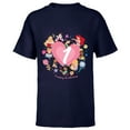 thumbnail image 1 of Disney Princess Heart 1 Year Old Happy First Birthday - Short Sleeve T-Shirt for Kids - Customized-Navy, 1 of 5