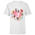 thumbnail image 1 of Disney Princess Heart 3 Years Old Happy Third Birthday - Short Sleeve T-Shirt for Kids - Customized-White, 1 of 5