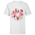 thumbnail image 1 of Disney Princess Heart 4 Years Old Happy Fourth Birthday - Short Sleeve T-Shirt for Kids - Customized-White, 1 of 5