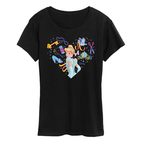 Disney Princess - Heart Cinderella - Women's Short Sleeve Graphic T-Shirt
