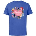 thumbnail image 1 of Disney Princess Heart Flowers Friends & Family Birthday Crew - Short Sleeve Cotton T-Shirt for Adults - Customized-Royal Heather, 1 of 5