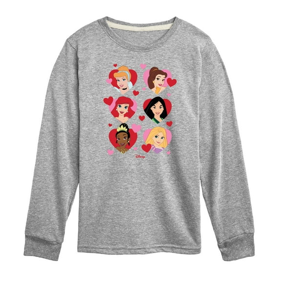 Disney - Princess Heart Grid - Toddler And Youth Long Sleeve Graphic T-Shirt
