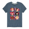 thumbnail image 1 of Disney - Princess Heart Grid - Toddler And Youth Short Sleeve Graphic T-Shirt, 1 of 4