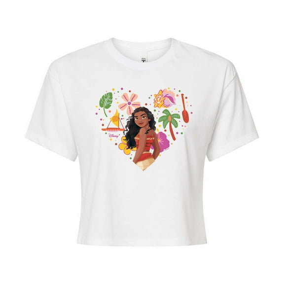 Disney Princess - Heart Moana - Junior's Cropped T-Shirt