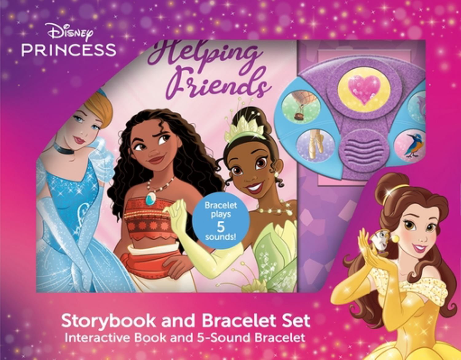 PHOENIX INTL: Disney Princess: Helping Friends Book and 5-Sound Bracelet Set (Hardcover)