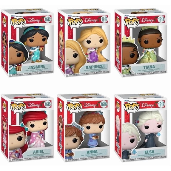 Funko Disney Princess Holiday 2025 Pop! Vinyl Figure Complete Set