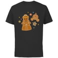 thumbnail image 1 of Disney Princess Holiday Christmas Gingerbread Cinderella - Short Sleeve Cotton T-Shirt for Adults - Customized-Black, 1 of 5