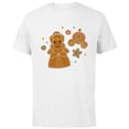 thumbnail image 1 of Disney Princess Holiday Christmas Gingerbread Cinderella - Short Sleeve Cotton T-Shirt for Adults - Customized-White, 1 of 5