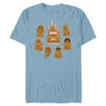 thumbnail image 1 of Disney Princess Holiday Christmas Gingerbread Cookie Castle - Short Sleeve Blended T-Shirt for Adults - Customized-Ocean Blue, 1 of 5