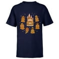 thumbnail image 1 of Disney Princess Holiday Christmas Gingerbread Cookie Castle - Short Sleeve T-Shirt for Kids - Customized-Navy, 1 of 5