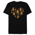 thumbnail image 1 of Disney Princess Holiday Christmas Gingerbread Cookie Heart - Short Sleeve Blended T-Shirt for Adults - Customized-Black, 1 of 5