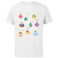 thumbnail image 1 of Disney Princess Holiday Festive Christmas Ornaments - Short Sleeve Cotton T-Shirt for Adults - Customized-White, 1 of 5