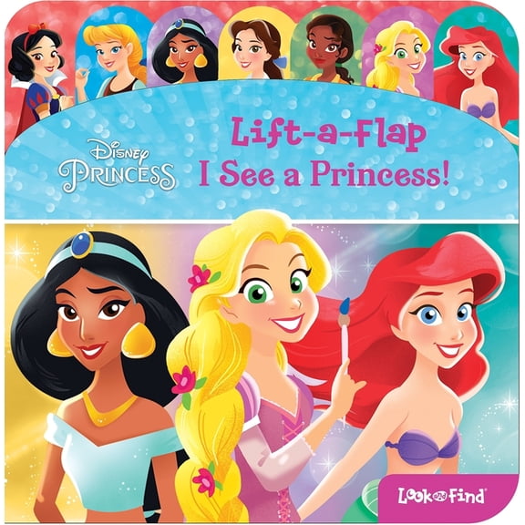 Pre-Owned Disney Princess: I See a Princess! Lift-A-Flap Look and Find, (Board Book)
