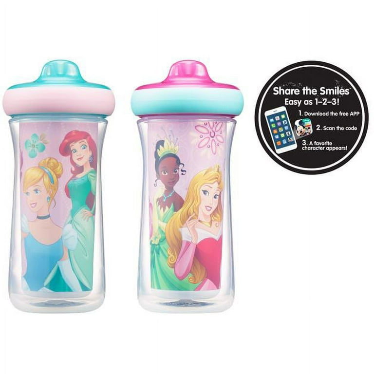 The First Years Disney Mickey Mouse Insulated Sippy Cups 9 Ounces 2 Count  Dishwasher Safe Leak and Spill Proof Toddler Cups Made Without BPA