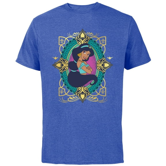 Disney Princess Jasmine Agrabah Emblem - Short Sleeve Cotton T-Shirt for Adults - Customized-Royal Heather