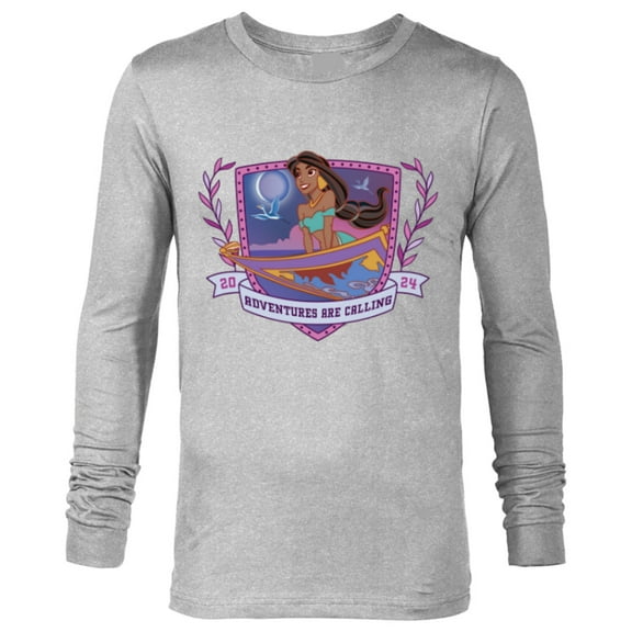 Disney Princess Jasmine Aladdin Adventures are Calling 2024 - Long Sleeve T-Shirt for Men - Customized-Athletic Heather