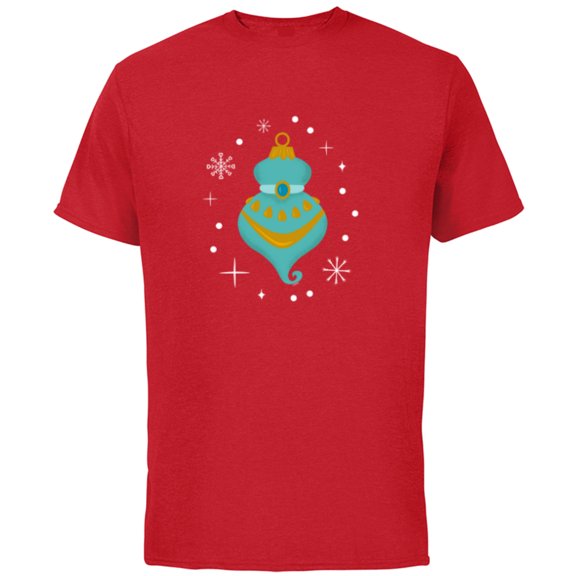 Disney Princess Jasmine Aladdin Holiday Christmas Ornament - Short Sleeve Cotton T-Shirt for Adults - Customized-Red
