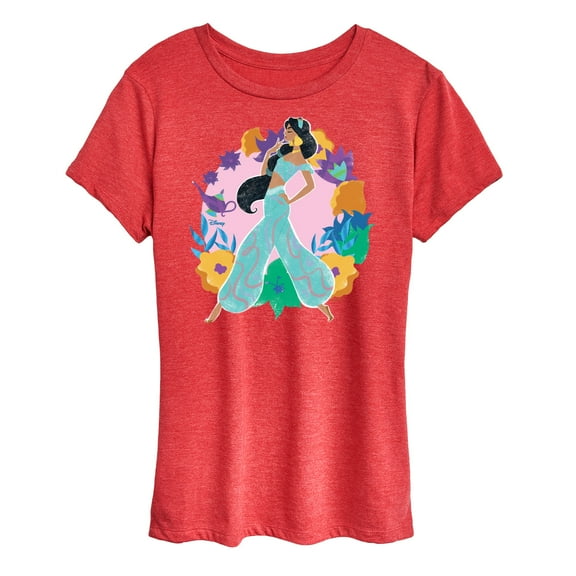 Disney Princess - Jasmine And Florals - Women's Short Sleeve Graphic T-Shirt