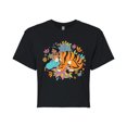 thumbnail image 1 of Disney Princess - Jasmine And Rajah Flowers- Junior's Cropped T-Shirt, 1 of 4
