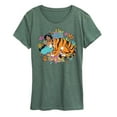 thumbnail image 1 of Disney Princess - Jasmine And Rajah Flowers- Women's Short Sleeve Graphic T-Shirt, 1 of 5