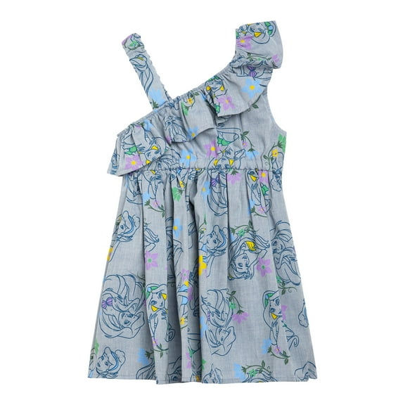 Disney Princess Jasmine Belle Cinderella Chambray Dress Toddler to Big Kid