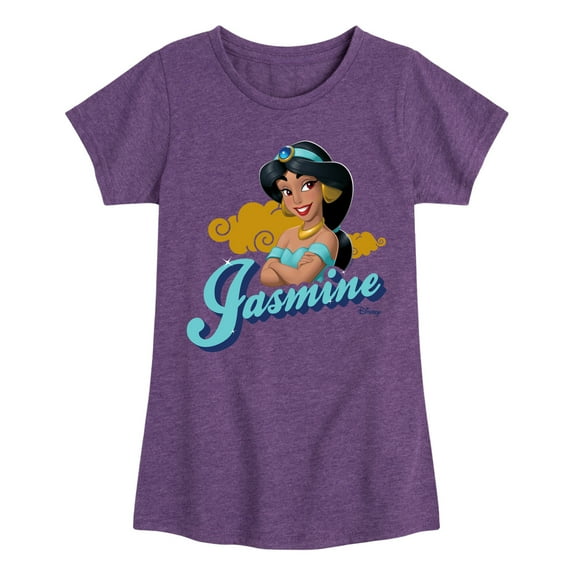Disney Princess - Jasmine Headshot - Girls Fitted Short Sleeve T-Shirt