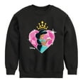 thumbnail image 1 of Disney Princess - Jasmine Heart - Valentine's Day - Boys and Girls Youth Crewneck Fleece Sweatshirt, 1 of 5
