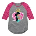 thumbnail image 1 of Disney Princess - Jasmine Heart - Valentine's Day - Boys and Girls Youth Girls Raglan Graphic T-Shirt, 1 of 4