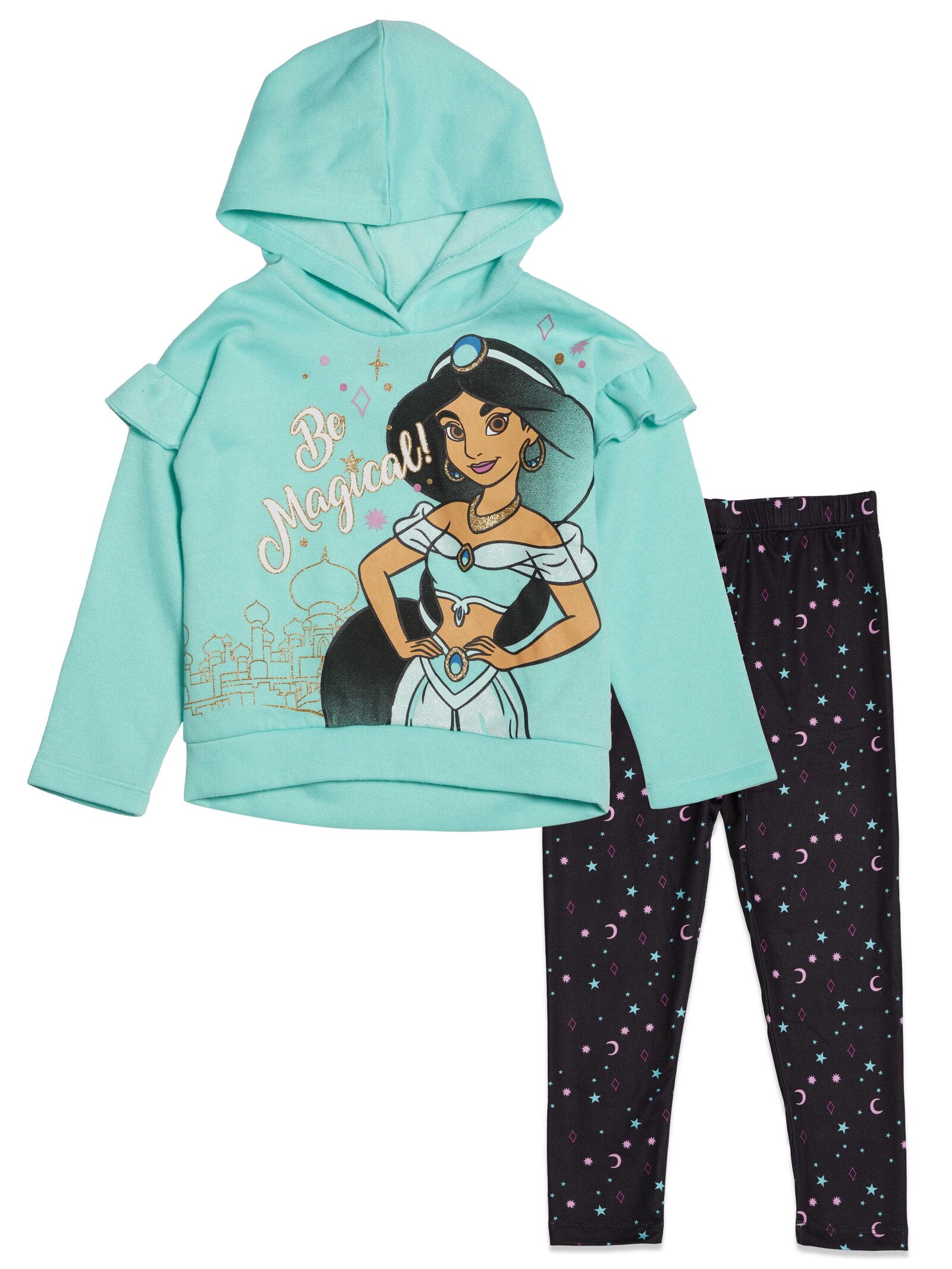 Disney Princess Jasmine Infant Baby Girls Pullover Fleece Hoodie and Leggings Outfit Set Infant to Big Kid