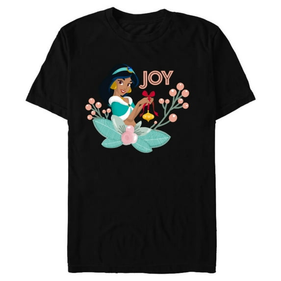 Disney Princess Jasmine Joy Holiday Standard - Short Sleeve Blended T-Shirt for Adults – Customized-Black