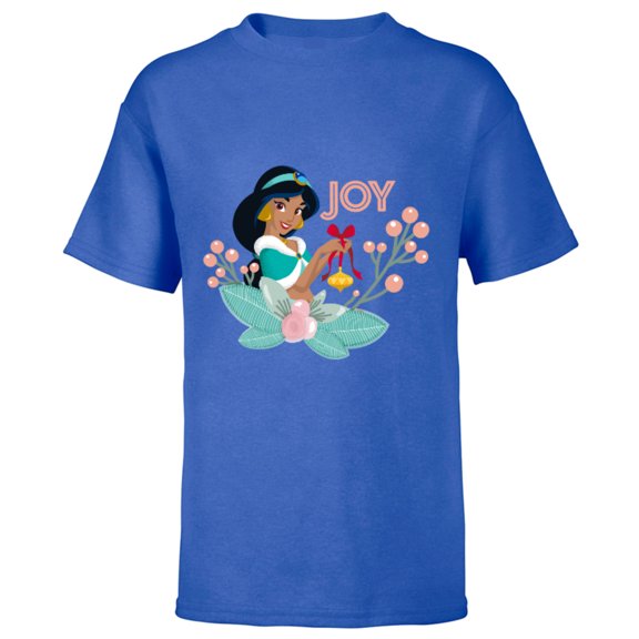 Disney Princess Jasmine Joy Holiday Standard - Short Sleeve T-Shirt for Kids – Customized-Royal