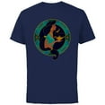 thumbnail image 1 of Disney Princess Jasmine Modern Art Deco Style - Short Sleeve Cotton T-Shirt for Adults - Customized-Navy, 1 of 5